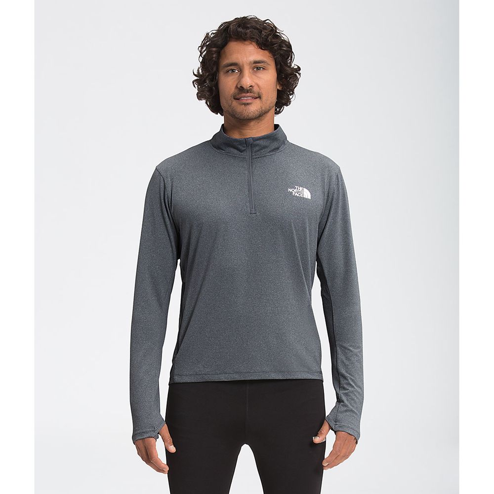 The North Face Long Sleeve Mens Australia - The North Face Riseway 1/2 Zip Grey Flashdry (NBO-143879